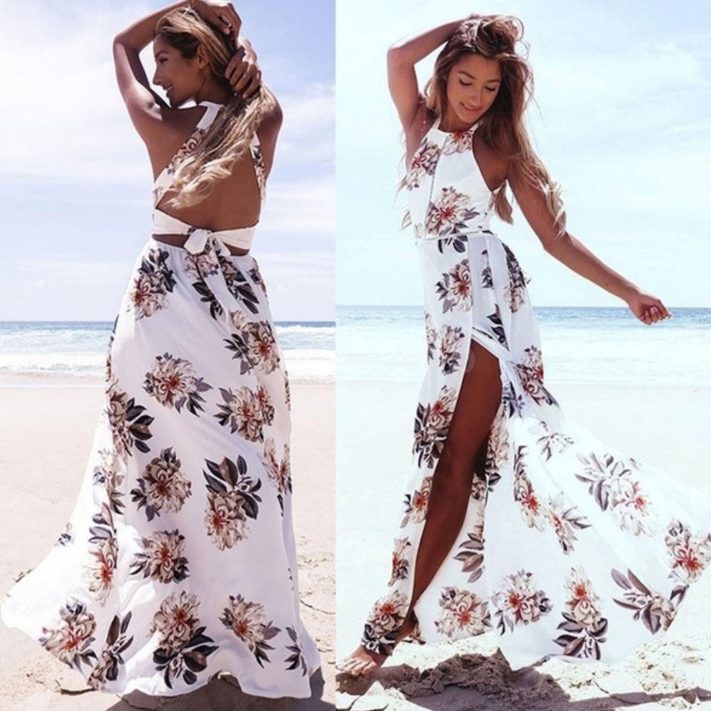 WHITE FLORAL DRESS